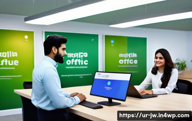 넛지와 사회적 책임 경영의 연결 - A modern office environment in Karachi, featuring diverse Pakistani employees collaborating on a sus...