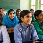 Home 18 넛지 기법을 활용한 교육 방식 변화 - A vibrant classroom scene in a modern Pakistani school setting, featuring a diverse group of attenti...